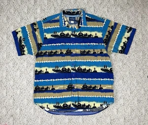 Vintage Gr. 2XL Herren Wrangler Full Botton AOP All Over Print Western Hemd  - Bild 1 von 6