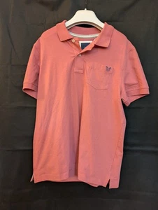 Crew Clothing Mens Classic Fit Pique Cotton Polo Shirt size large coral - Picture 1 of 8