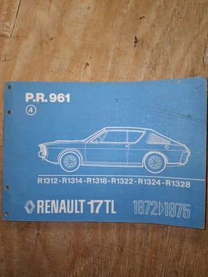 1972-1975 Renault 17TL parts manual in slightly used condition - Image 1 of 4