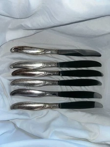 6) Vintage Rogers Bros. Silverplate Tafelmesser Besteck Silberbesteck 1847 Flair - Bild 1 von 3