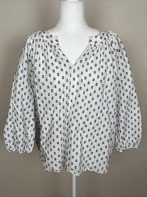 Blusa Universal Threads blanca y azul para mujer talla XL (B7) Foto 1 de 4