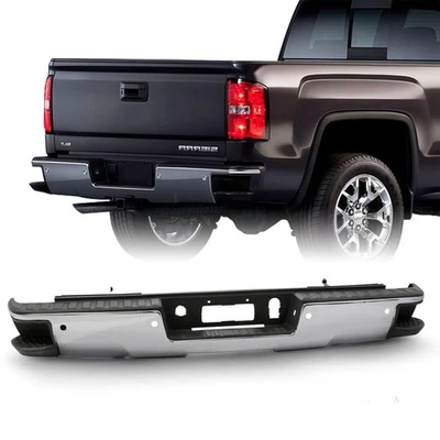 Repuesto parachoques trasero para Chevy Silverado GMC Sierra 1500 con orificio sensor Foto 1 de 4