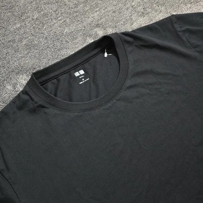 Uniqlo Mens Supima Cotton T-Shirt Black  Crew Neck Short Sleeve Cotton - Image 1 of 4