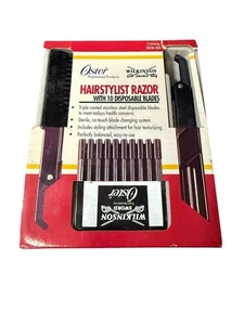  Vintage Oster Wilkinson Sword Hairstylist Razor With Disposable Blades 928-66 - Picture 1 of 5