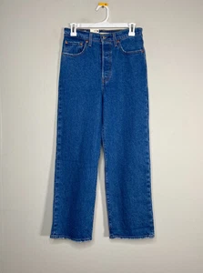 Jean de mezclilla Levi's Premium Ribcage tobillo recto para mujer 27 azul desgastado nuevo con etiquetas - Imagen 1 de 19