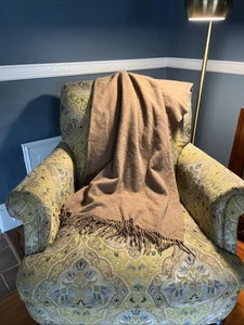 Bananna Republic FOREVER CASHMERE THROW BLANKET Chestnut - Picture 1 of 5