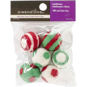 Feltworks Holiday Balls 6/Pkg - Picture 1 of 1