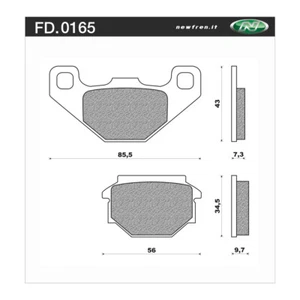 Newfren Rear Brake Pads for MZ 660 BAGHIRA 1999-2002 >Tour Organic - Picture 1 of 1