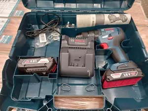 Bosch GSB 18V-55 Brushless Combi Drill Kit with 2 x 3Ah Batteries in Case. NEW. - Picture 1 of 4
