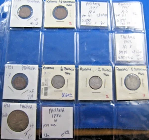 MONEDAS POR PAÍS - PANAMÁ 1937 a 1982 - LOTE DE 11 - Imagen 1 de 3