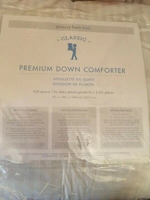 Pottery Barn Kids Full/Queen Premium Down Comforter 550 Fill Power 300 Thread - Image 1 of 4