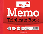 Silvine Triplicate Memo Book - Numbered 1-100 with Index Sheet 102 x 127mm