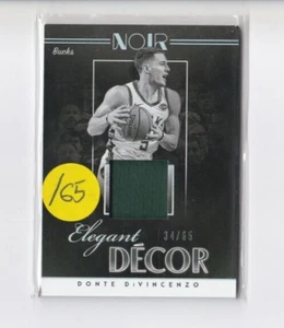 DONTE DIVINCENZO '18-19 PANINI NOIR ELEGANTE DECORO ROOKIE JERSEY CARD SERIE #/65 - Foto 1 di 22