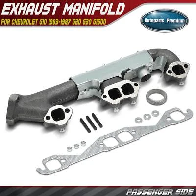 Colector de escape derecho con junta para Chevrolet G10 G20 G30 G1500 G2500 G3500 Foto 1 de 4