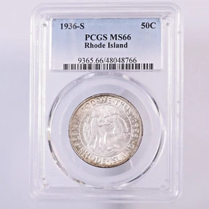 1936-S Rhode Island 50C PCGS Certified MS66 - Picture 1 of 2