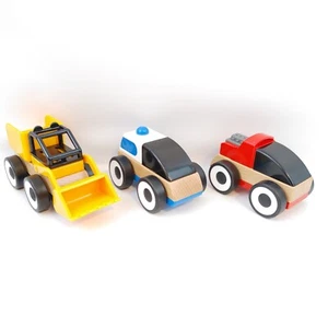 IKEA Lillabo Lote de 3 Vehículos de Juguete de Madera y Plástico Piezas Intercambiables - Imagen 1 de 22