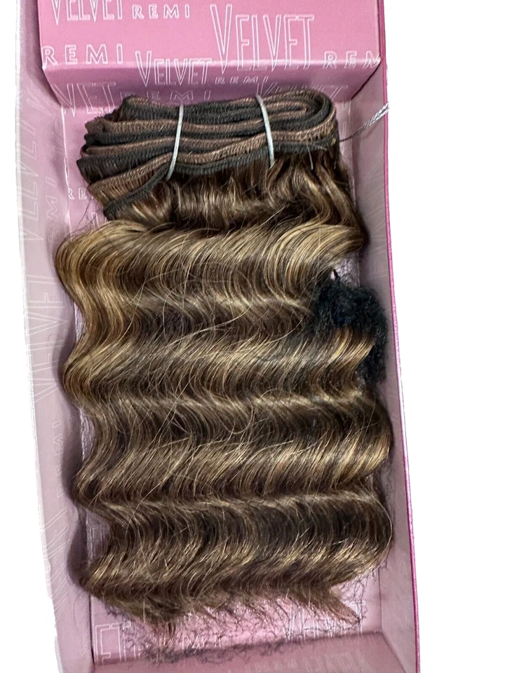 VELVET REMI 100% cabello humano ABELLA WAVE 10S EXTENSIÓN TEJIDO 10" #F4/30 Foto 1 de 4
