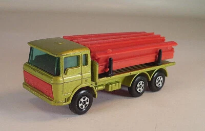 Matchbox Superfast Nr. 58 DAF Girder Truck gelbgrünmet. schmale Hohlräder 2 #380 - Bild 1 von 3