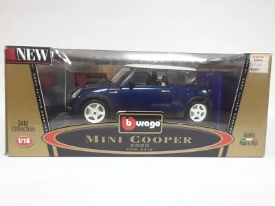 BURAGO 1:18 SCALE GOLD COLLECTION - MINI COOPER 2000 DIECAST COD3319 - Image 1 of 4