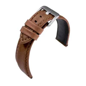 Uhrenarmband Klassisch Rindsleder Braun von Eulit - 18, 20, 22 mm - Picture 1 of 1