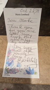 Actress MARIA BROCKERHOFF Signed Note AUTOGRAPH Authentic - Picture 1 of 1