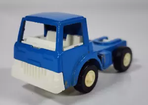 Semirtractor Tootsietoy 1970 cabina azul modelo a escala diecast de 3,5" vintage - Imagen 1 de 9
