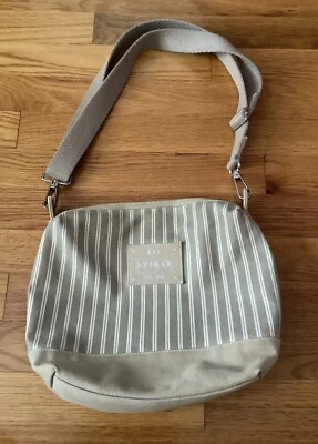 Liz Claiborne Spirit Shoulder Purse Tan Striped 11" x 8" x 5" - Image 1 of 4