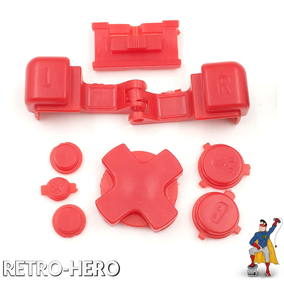 Game Boy Advance SP Buttons GBA boutons boutons gameboy pads bouton rouge pads NEUF