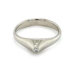 Tiffany & Co. Platinum Elsa Peretti Diamond Pointed Top Ring - Size 6 - Picture 1 of 6