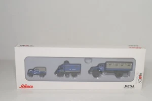 B10 1:87 SCHUCO 45 265 6000 THW GIFT SET 3 MODELS LAND ROVER UNIMOG HANOMAG MIB - Picture 1 of 7