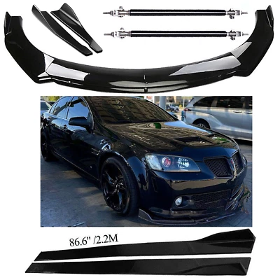 Front Rear Bumper Lip Spoiler Body Kit Splitter Side Skirt For Pontiac G8 GT GTO Foto 1 de 4