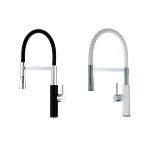 Rubinetto con doccetta in silicone a canna alta miscelatore da cucina 2 getto - Foto 1 di 19
