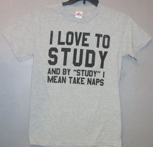 Alstyle I Love To Study Graphic Tee T-Shirt Size S New With Tags - Picture 1 of 5
