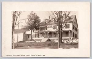 1920s RPPC Locke Mills Greenwood Maine - Christy's Inn - North Pond UNP Postcard - Imagen 1 de 3
