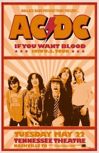 Póster de la gira de 1979 de AC/DC - Imagen 1 de 1