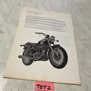 Triumph Moto 1971 T150 T120R Bandit 350 T25 T100R TR6R Etc Catálogo - Imagen 1 de 8