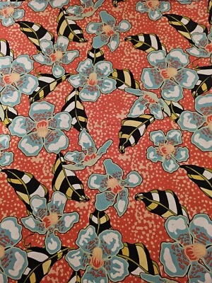 FS Free Spirit Luella Doss Jungle Fever Rayas Hojas LD 25 Fucsia 1 Yarda Foto 1 de 4