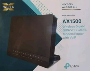 TP Link VX220-G2v AX1500 Wireless Gigabit NBN/ VDSL/ ADSL Modem Router With VOIP - Picture 1 of 5