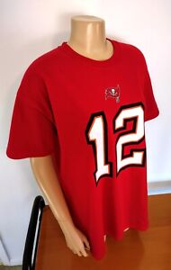Tom Brady #12 Tampa Bay Bucs NFL Adult L 100% Cotton T-Shirt - New!