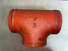 Mech-Line Ductile Iron 8" Orange Grooved Tee Pipe Fitting Plumbing Class 120