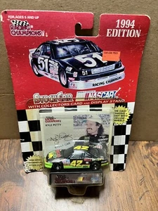 Kyle Petty#42 1/64 Scale 1994 Mello Yellow pontiac signed card car + stand.CAT - Picture 1 of 4