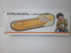 Table Top Mini Bowling Game Set-Tabletop Wooden Board Small - Picture 1 of 3