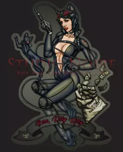 Catwoman Style Sexy Lowbrow Art Pinup Girl Large Vinyl Decal Sticker Fan Art - Bild 1 von 2