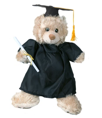 PLUSH TOY WANDERLAND Graduation Gown for Stuffed Toys, Fits 6-10 Inch Bears, Cute & Cozy
