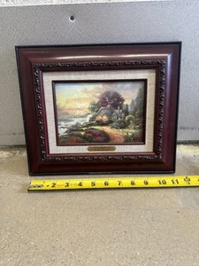 THOMAS KINKADE "A NEW DAY DAWNING" LIMITED EDITION Frame C.O.A - Picture 1 of 6