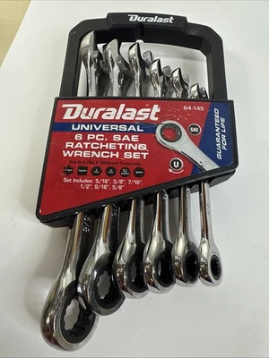 Duralast SAE Universal Ratcheting Wrench Set 6 Piece # 64-145 - Image 1 of 3