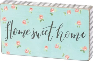 Primitives by Kathy Home Sweet Home Wood Block Sign 6 Inches - Picture 1 of 1