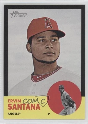 2012 Topps Heritage Black Ervin Santana #HP68 - Image 1 of 2