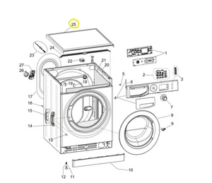 Splendide 637631 Washer Dryer Worktop For WDC7200XCD, WDV2200XCD, WFL1300XD - Picture 1 of 1