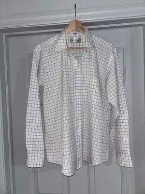 Camisa de Vestir Givenchy Para Hombre Talla 16 Blanca Abotonada Manga Larga Diseñador Foto 1 de 4
